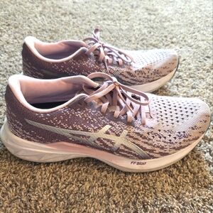 Women's Asics Lilac Purple,Pink and White Sneakers with Signature Cushioning